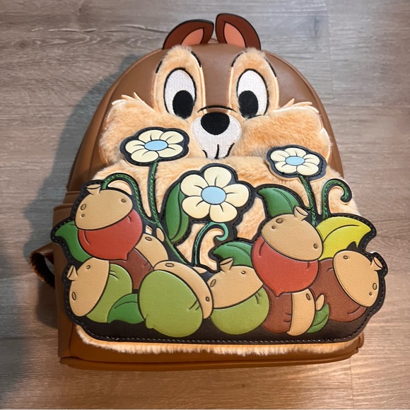 Other - Kids Cartoon Chipmunk Backpack - Brown and Multicolor